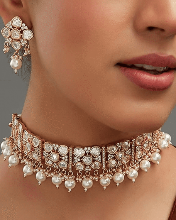 Royal Tyaani-Style Choker Necklace Set – Elegant Bridal Jewellery