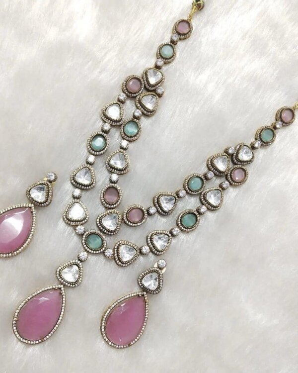 Lisha Double Layer Moissanite Polki Set – New Shades Bridal Jewellery 8 1004069975 1