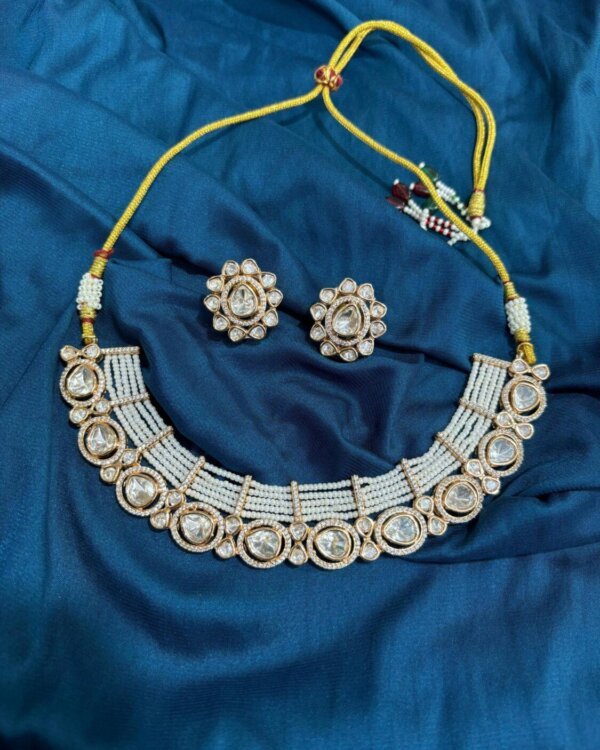 Kashish Moissanite Polki Jewellery Set – Royal Bridal Elegance 2 1004078351 2 scaled scaled