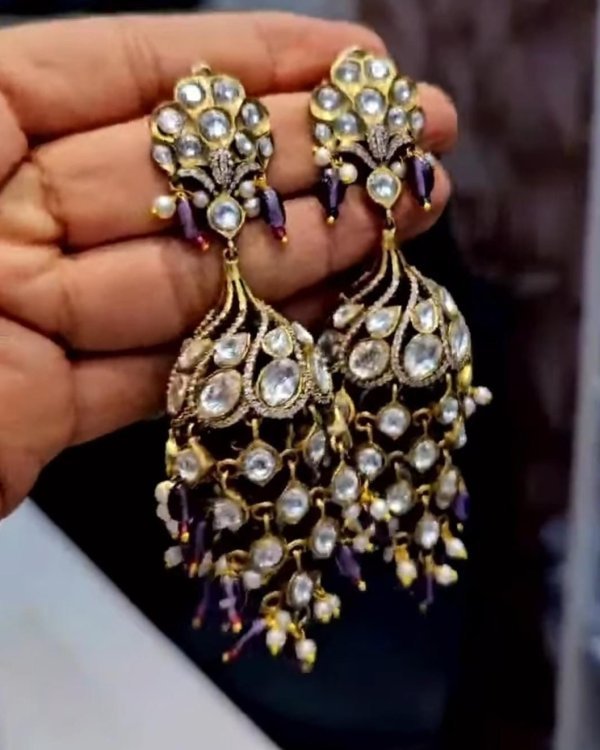 Sahara Polki Earrings – Elegant Bridal & Festive Jewellery 9 1004091746