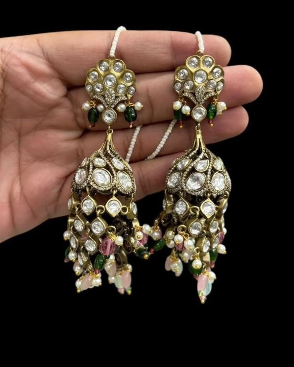 Sahara Polki Earrings – Elegant Bridal & Festive Jewellery 7 1004094184