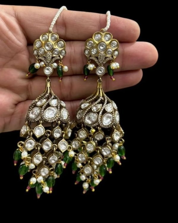 Sahara Polki Earrings – Elegant Bridal & Festive Jewellery 5 1004094185