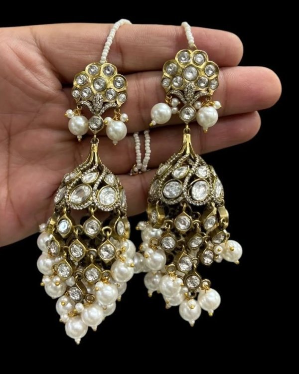 Sahara Polki Earrings – Elegant Bridal & Festive Jewellery 6 1004094186