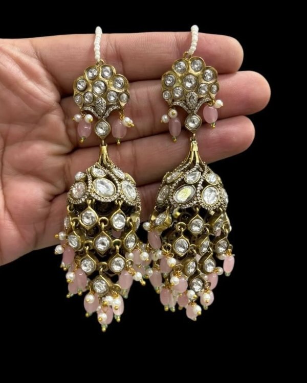 Sahara Polki Earrings – Elegant Bridal & Festive Jewellery 4 1004094187
