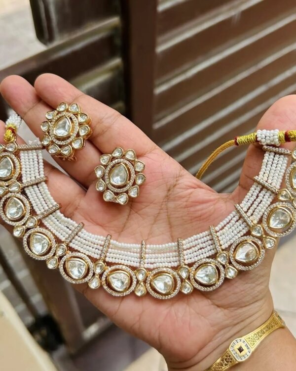 Kashish Moissanite Polki Jewellery Set – Royal Bridal Elegance 3 1004096207 3