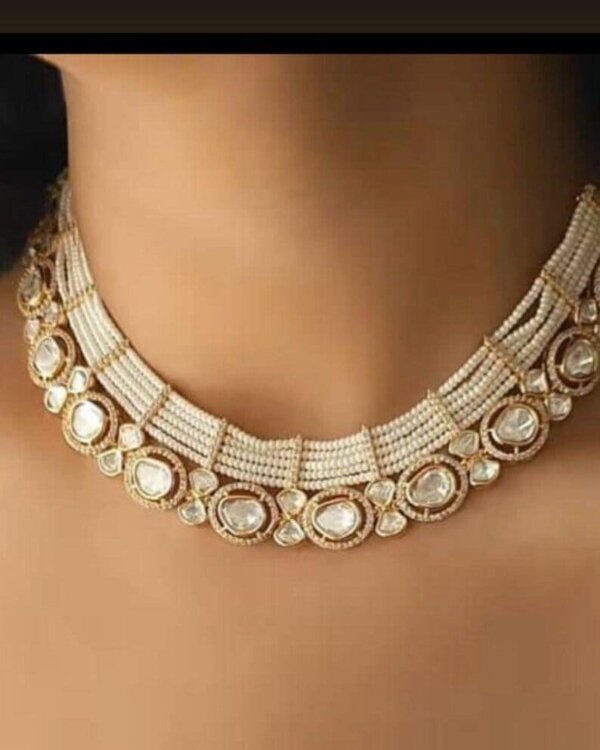 Moissanite Polki Jewellery Set