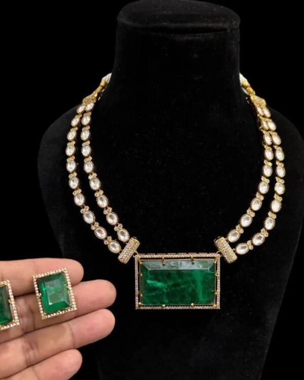 Navya Double Layer Doublet Jewellery Set – Elegant Design 3 1004117558