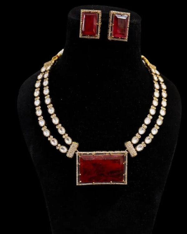Navya Double Layer Doublet Jewellery Set – Elegant Design 2 1004117563