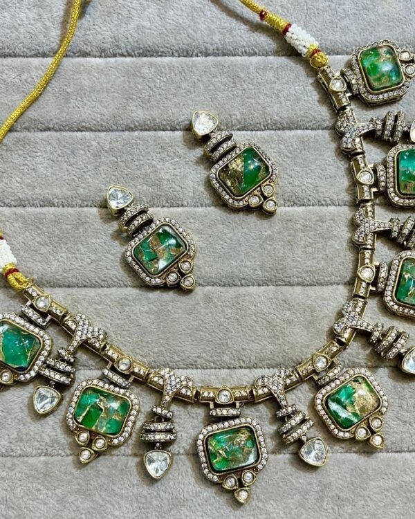 Ratika Sabyasachi Inspired Doublet Fire Stone Set – Royal Jewellery 2 1004122691