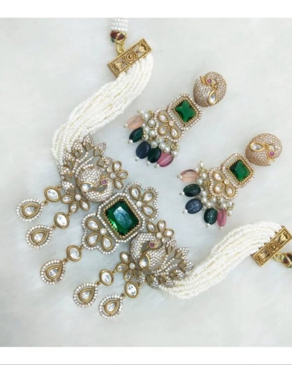 Mayura doublet stone choker set