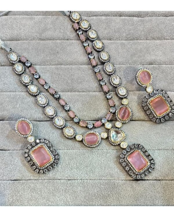 Manish Malhotra Style Double Layer Set – Designer Bridal Jewellery 2 1004123436