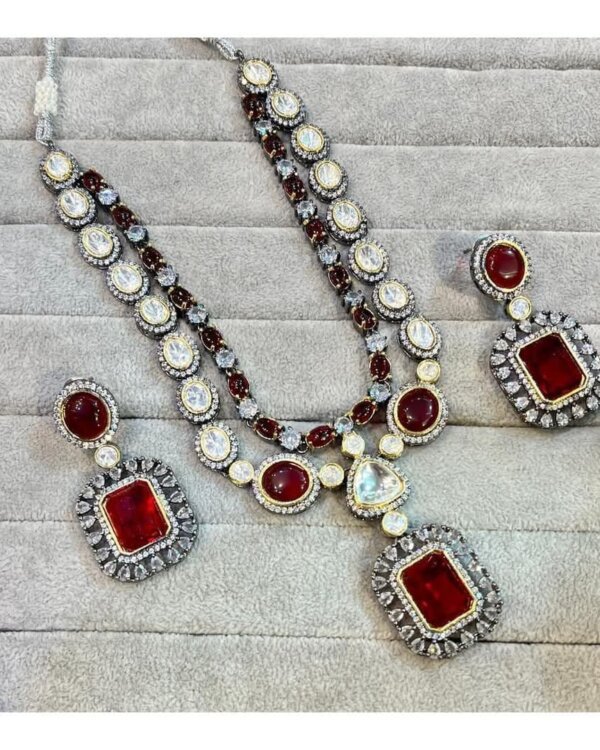 Manish Malhotra Style Double Layer Set – Designer Bridal Jewellery 3 1004123439