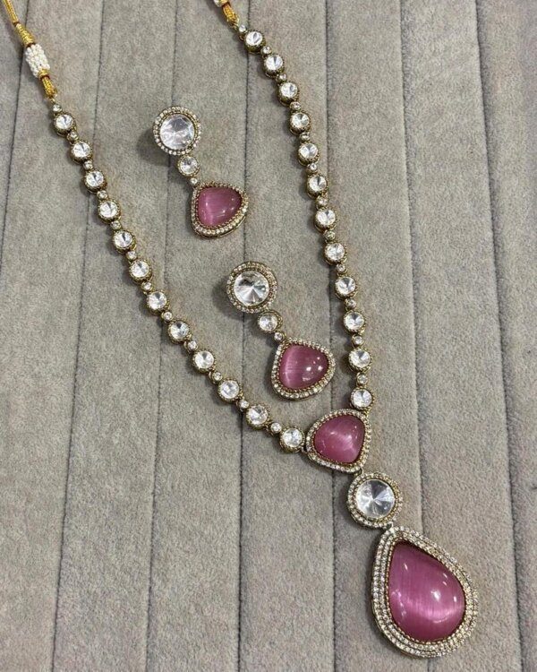 Ishara Doublet Long Pendant Set – Elegant Bridal Jewellery 4 1004123456