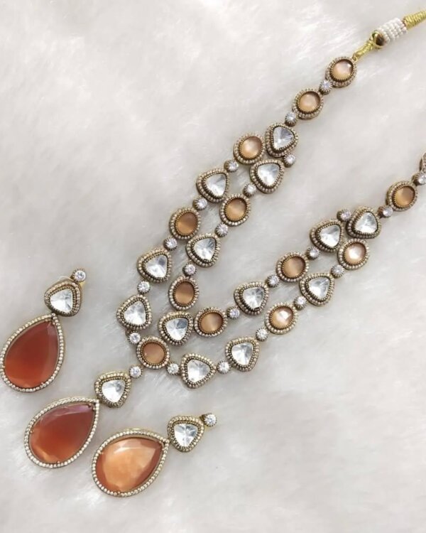 Lisha Double Layer Moissanite Polki Set – New Shades Bridal Jewellery 7 1004123483