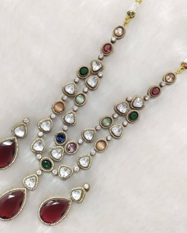 Lisha Double Layer Moissanite Polki Set – New Shades Bridal Jewellery 4 1004123486