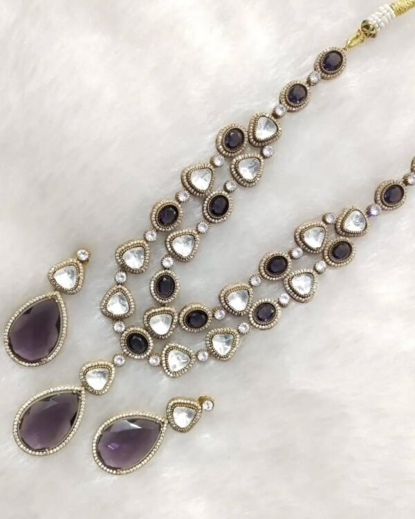 Double Layer Moissanite Polki Set