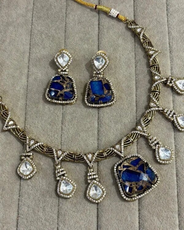 Janhvi Sabyasachi Inspired Fire Doublet Stone Set 7 1004133977