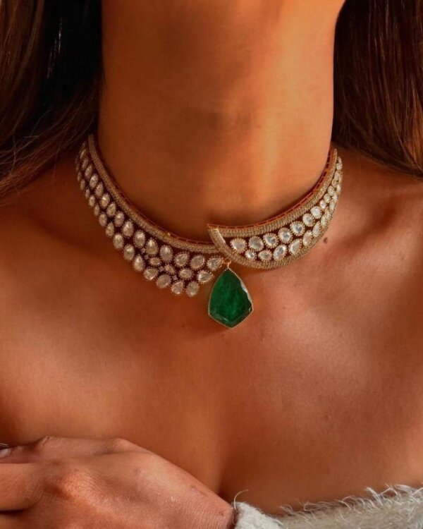 Anvika Moissanite Polki Choker Set