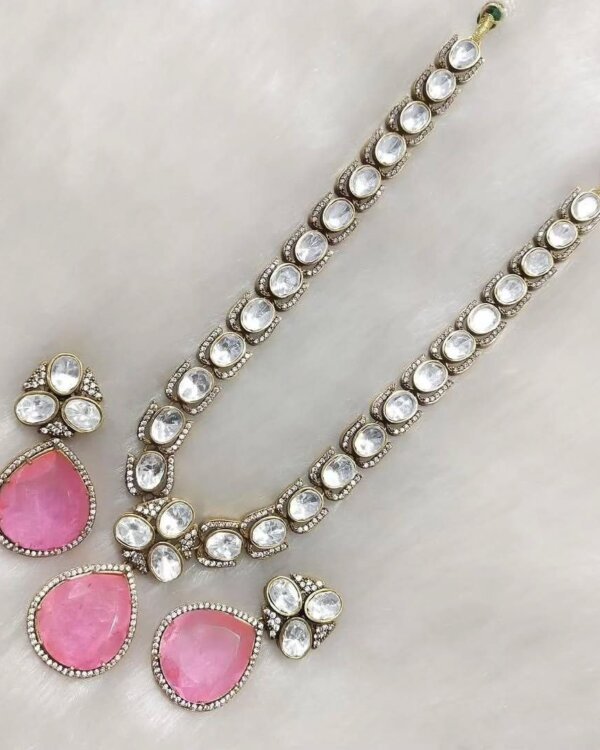 Meera Layered Polki Jewelry Set – Royal Bridal Necklace for Weddings & Festive Looks 7 1005184251