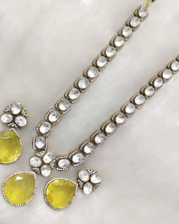 Meera Layered Polki Jewelry Set – Royal Bridal Necklace for Weddings & Festive Looks 4 1005184253