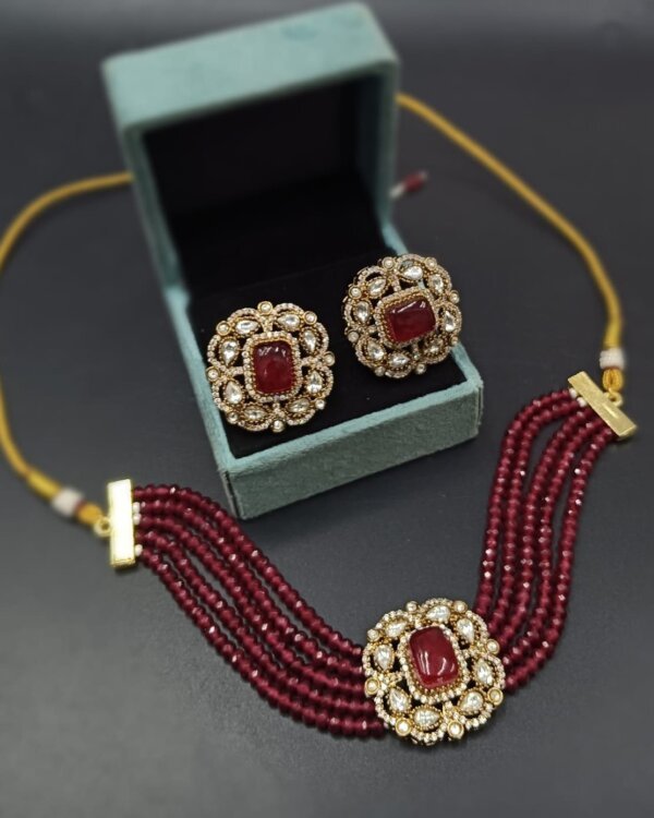 Anika Choker Set Sabyasachi Style – Exquisite Polki Jewelry 3 1005360460