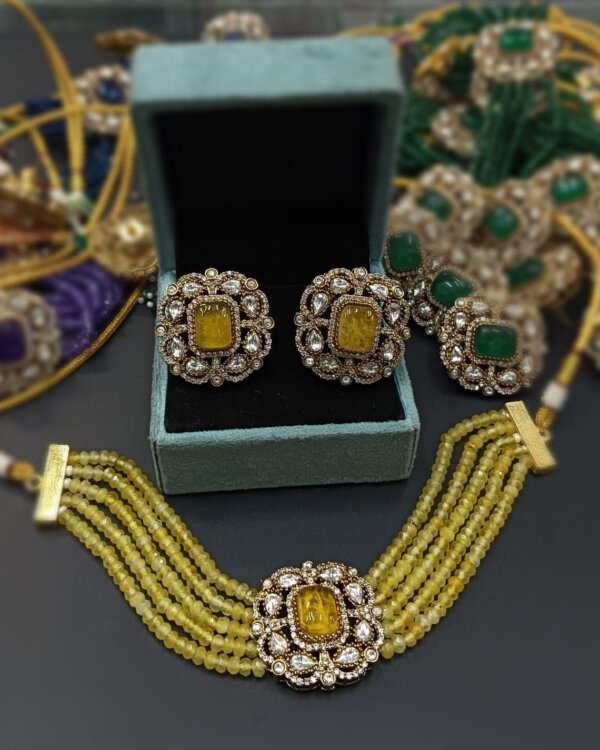 Anika Choker Set Sabyasachi Style – Exquisite Polki Jewelry 6 1005360461