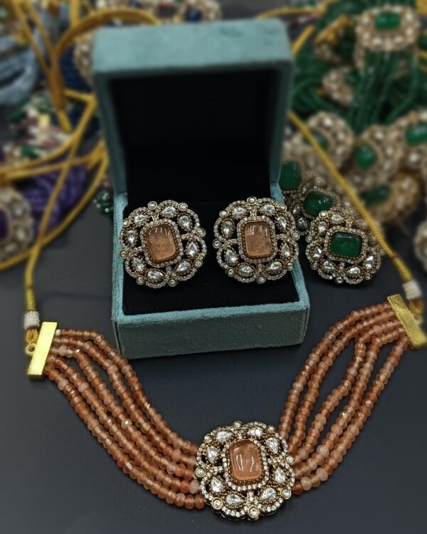 Anika Choker Set Sabyasachi Style – Exquisite Polki Jewelry 7 1005360462