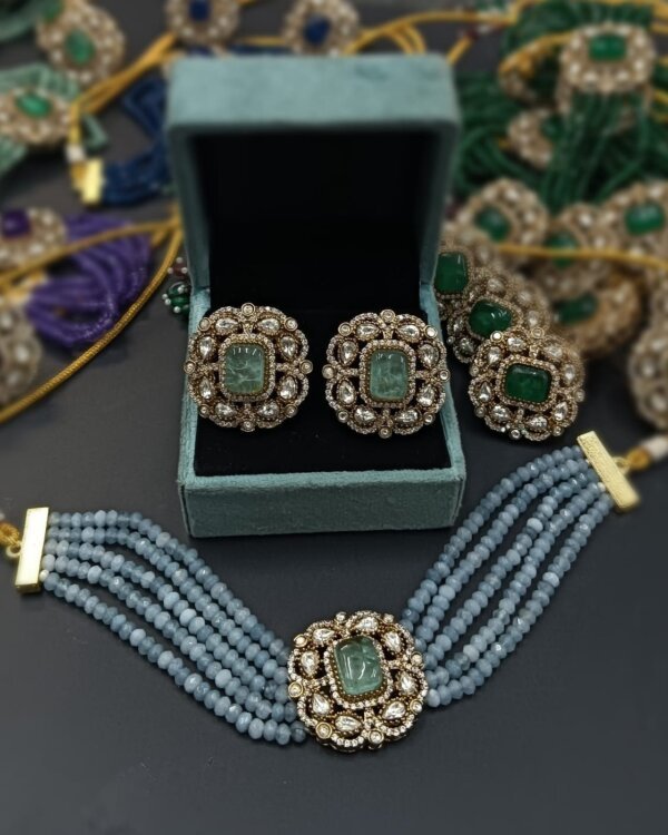 Anika Choker Set Sabyasachi Style – Exquisite Polki Jewelry 10 1005360463