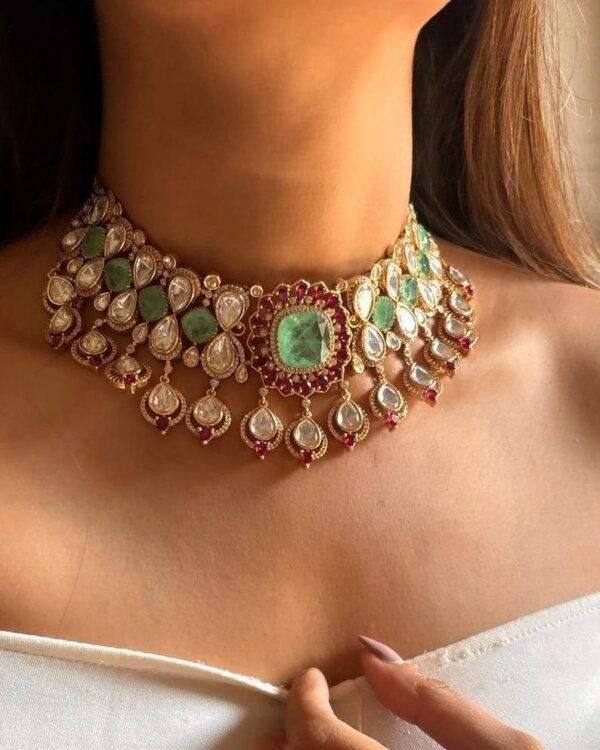 Tyaani Moissanite Set Bollywood Style – Exquisite Moissanite Jewelry