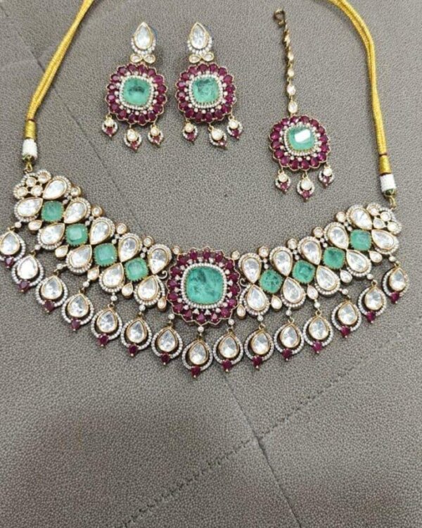 Tyaani Moissanite Set Bollywood Style – Exquisite Moissanite Jewelry 4 1005360937 scaled