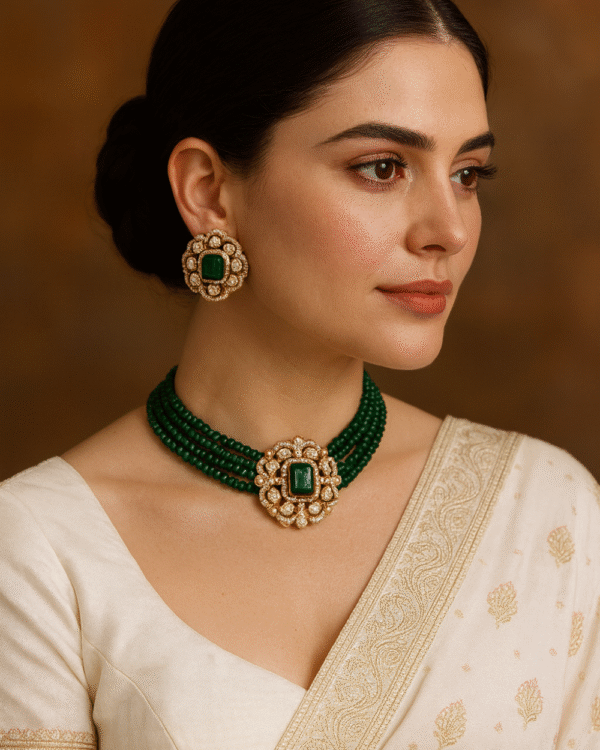 Anika Choker Set Sabyasachi Style – Exquisite Polki Jewelry