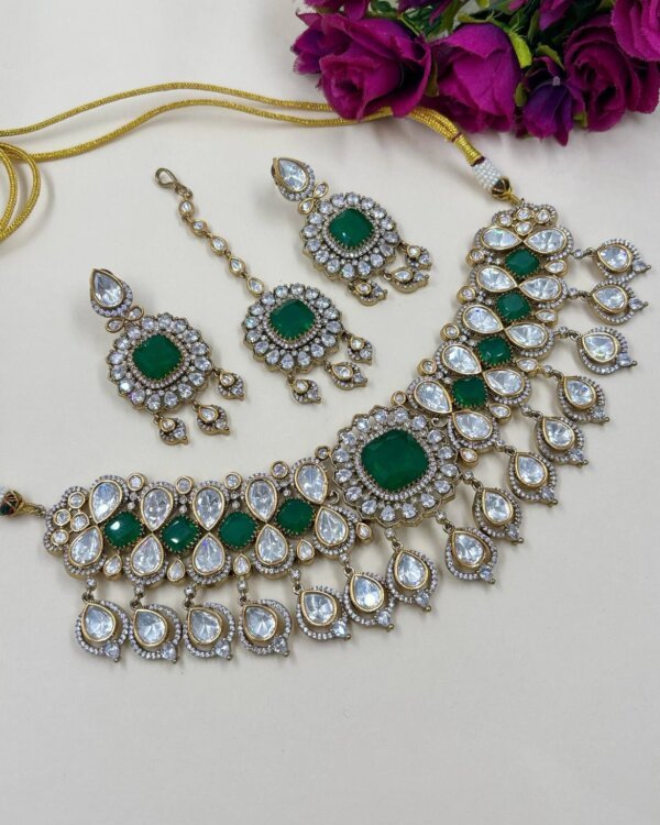 Tyaani Moissanite Set Bollywood Style – Exquisite Moissanite Jewelry 6 1007445193