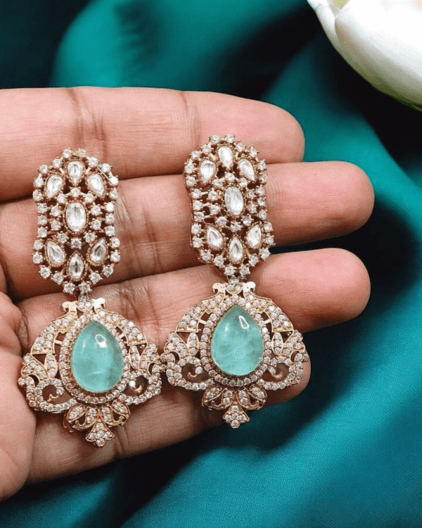 Rushika Doublet Gemstone Earrings – Luxurious Statement Jewelry for Ethnic & Party Looks