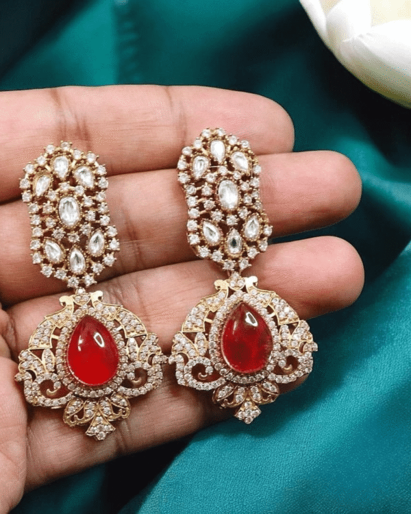 Rushika Doublet Gemstone Earrings – Luxurious Statement Jewelry for Ethnic & Party Looks 2 8 20250608 181638 0007