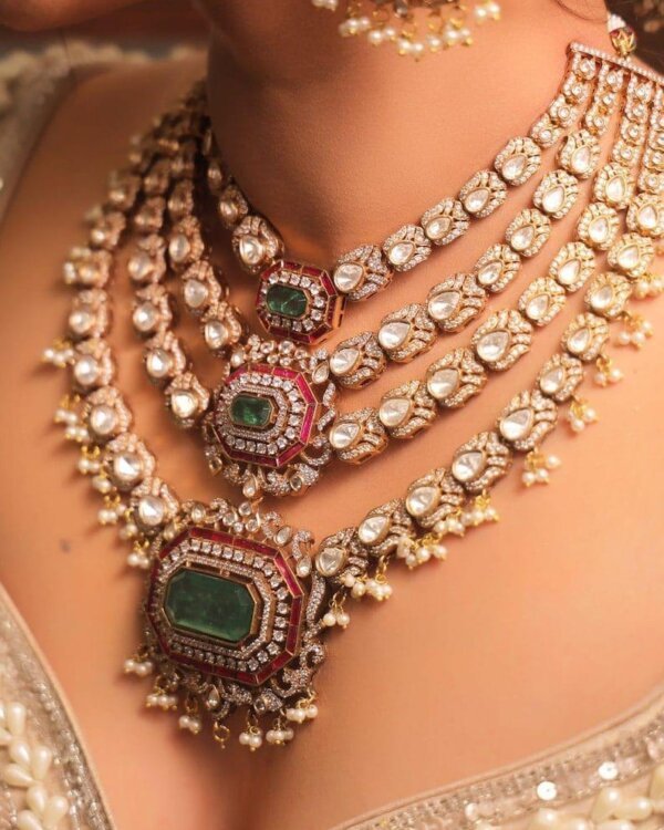 Royal Layered Long Necklace Set