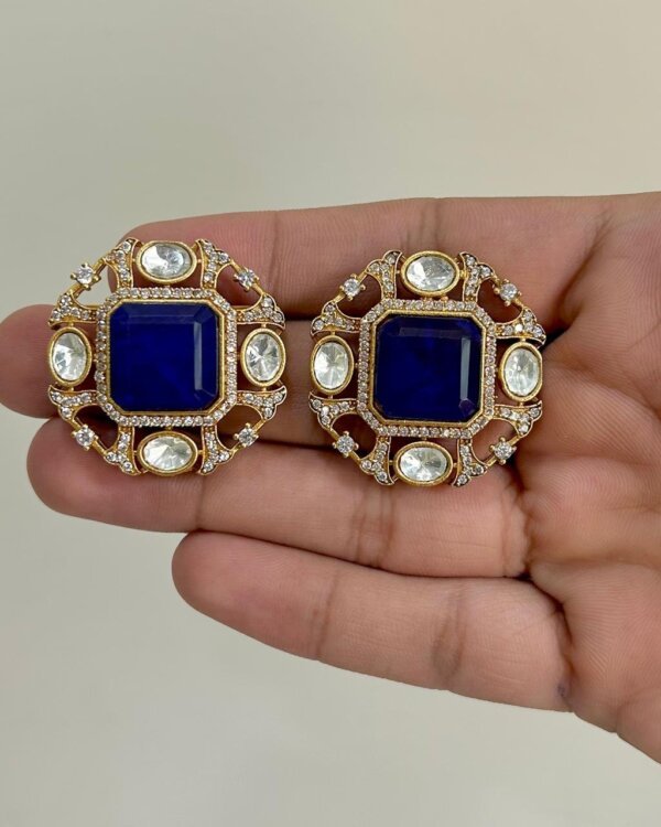 Arikha Doublet Moissanite Stud Earrings – Cute Daily Wear Jewellery 8 1007096174