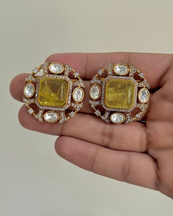 Arikha Doublet Moissanite Stud Earrings – Cute Daily Wear Jewellery 4 1007096175