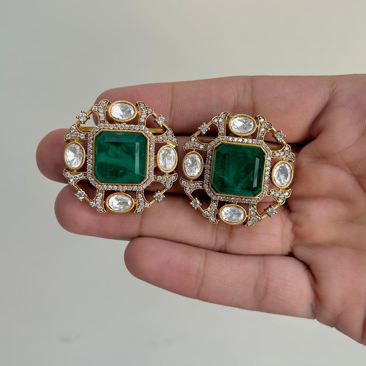 Doublet Moissanite Stud Earrings – Cute Daily Wear Jewellery Doublet moissanite stud earrings