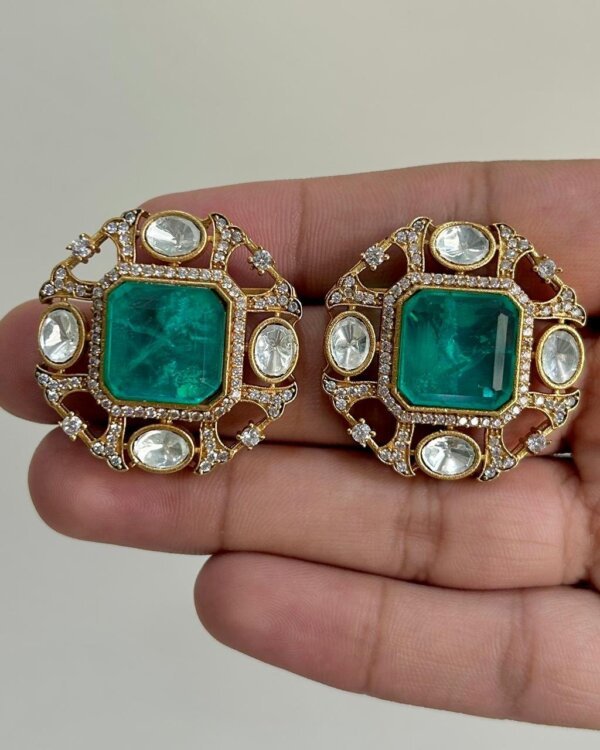 Arikha Doublet Moissanite Stud Earrings – Cute Daily Wear Jewellery 6 1007096177