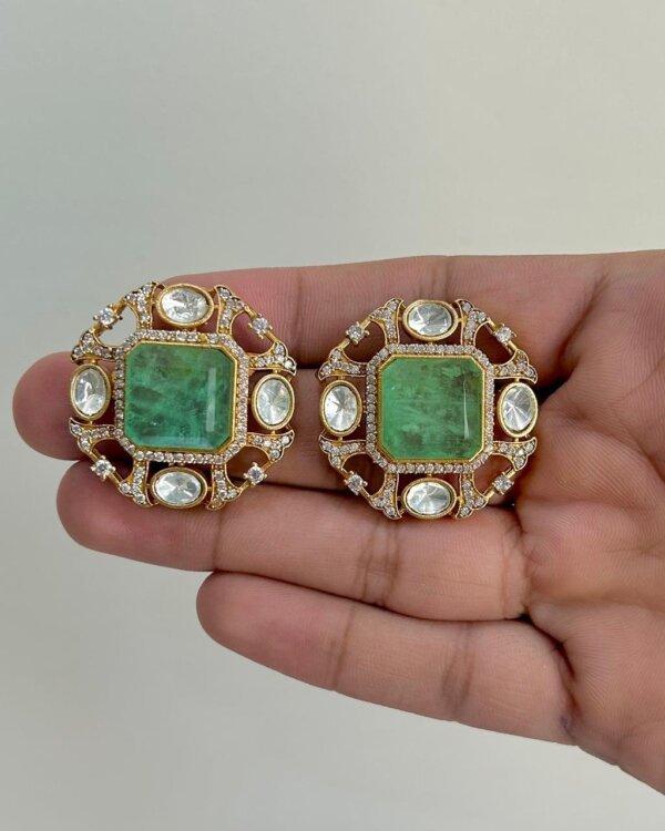 Arikha Doublet Moissanite Stud Earrings – Cute Daily Wear Jewellery 9 1007096179