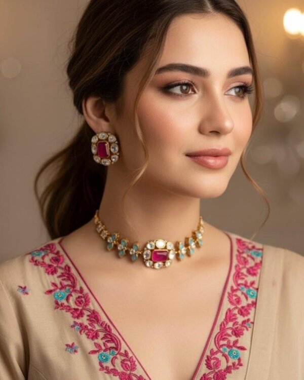 Moissanite necklace set